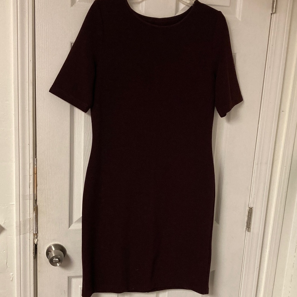 Mario Serrani Rich Burgundy Mini Dress